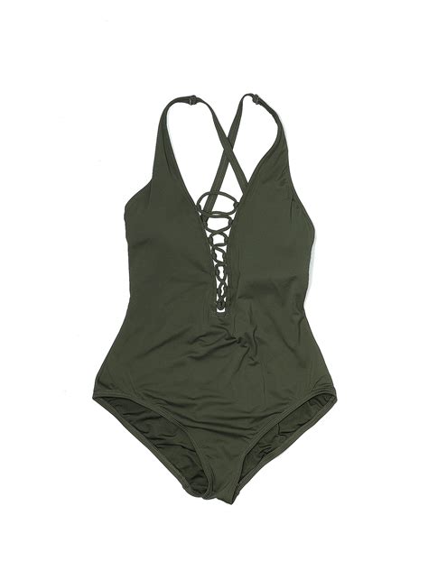 michael kors green one piece swimsuit cruise 2019|Michael Kors Green Ruffle Swimsuit One Piece Bathing Suit .